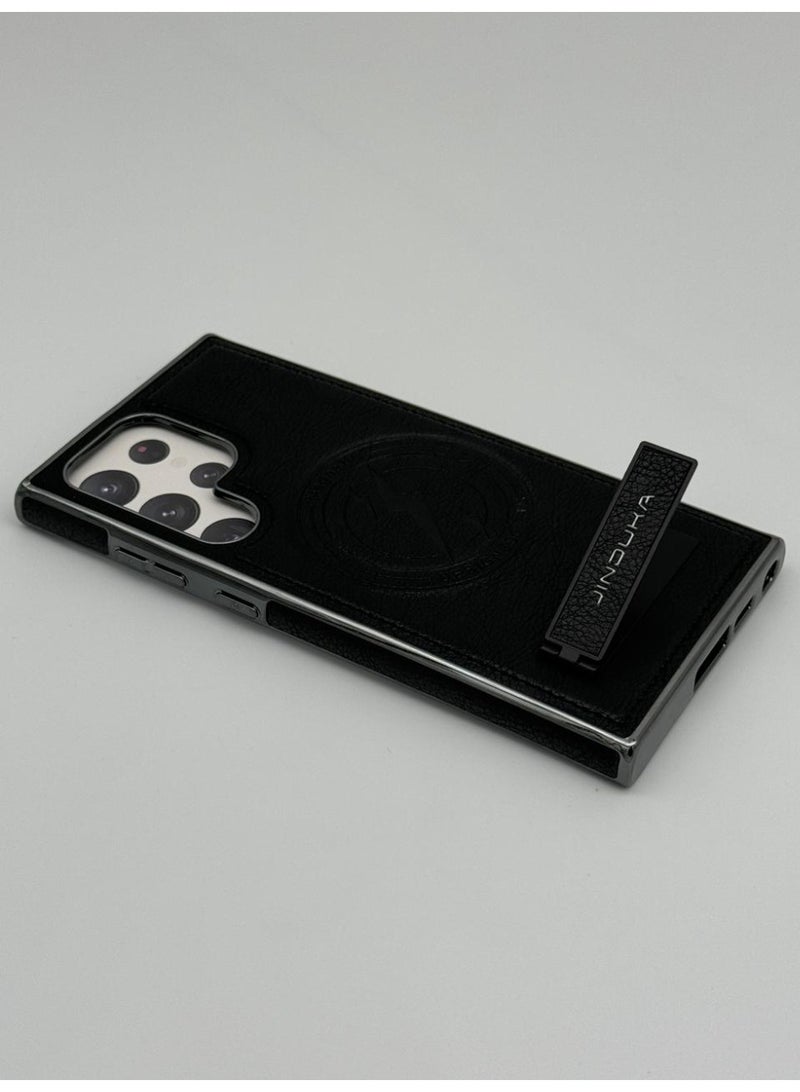 general JDK Luxury Leather Magnetic Kickstand Case for SAMSUNG S24 Ultra – Slim Shockproof Protective Cover with Foldable Stand - Image 5